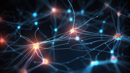 Neural connection bright lights synapses