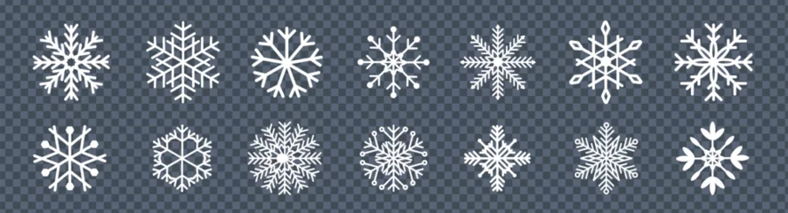 Tuinposter Cold snowflake winter icon vector. Snow cold symbol © Богдан Скрипник