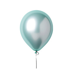 A silver balloon on a transparent background 