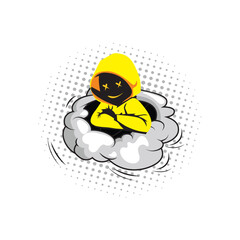 hooded dude in a cloud