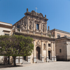 Fototapeta na wymiar Baroque Purgatory church, Castelvetrano, Sicily