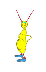 an insect character funny standing