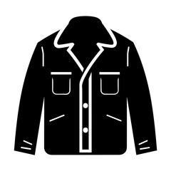 Simple Icon Illustration Of Man’s Jacket with Glyph Style. SVG Vector