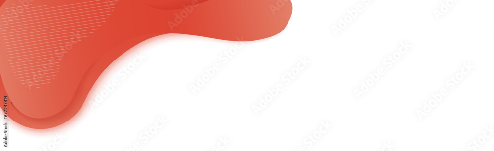 Poster 3d orange vector abstract background curve waves with straight line. red futuristic gradient liquid 