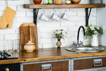 Kitchen Design. Kitchen interior. Stylish kitchen.