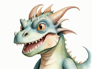 Obraz premium Illustration for 2D animation: a beautiful dragon on an isolated background