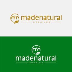 Made Nature Unique Logo Design Concept and Lettering Symbol  Logo Design