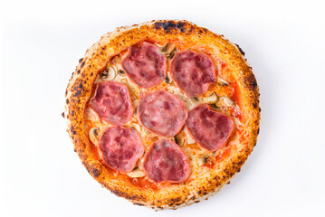 pizza Capriciosa on a white background