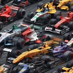  Gridlock at the Grand Prix, Formula 1 Seamless Pattern © AiHRG Design
