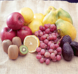 various fruits