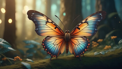 fantasy butterfly with otherworldly features ai generation
