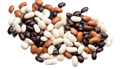 Beans isolated on transparent background, image with background removed, created with Generative Ai technology.