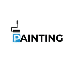 Painting company logo vector Paint roller illustration design