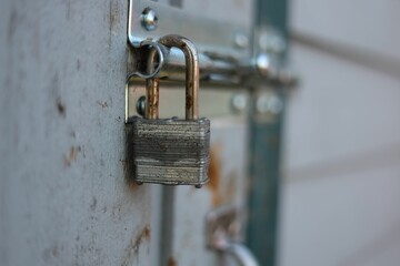 Closeup shot of rusty padlock