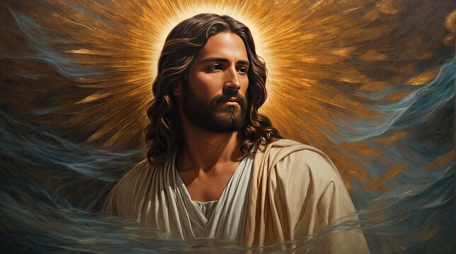 Religious Portrait Painting of Jesus Christ