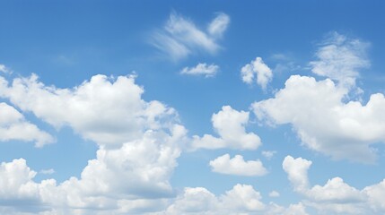 Naklejka na ściany i meble a blue sky with white clouds