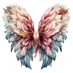 watercolor Angel Wing clipart, Generative Ai