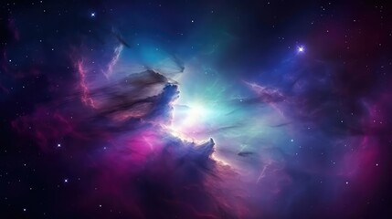 Obraz na płótnie Canvas Space nebula and galaxy