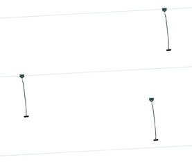 A rappel rope with a seat , on a transparent background
