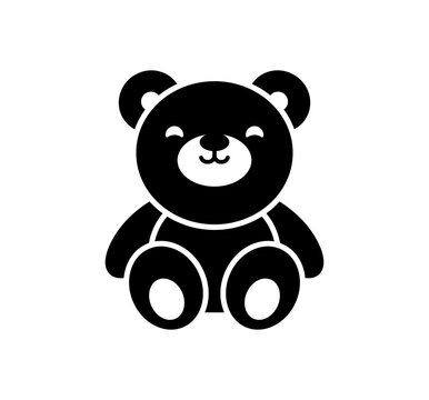 recommend clip art: Teddy bear icon. Simple vector bear toy illustration.