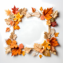 Naklejka na ściany i meble an autumn leaf frame