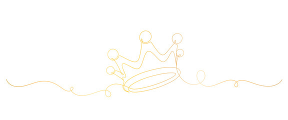 golden crown line art style. © Adhi