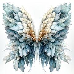 Fototapeta premium watercolor Angel Wing clipart, Generative Ai