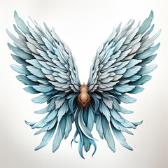 Obraz premium watercolor Angel Wing clipart, Generative Ai