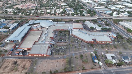 Aerial view of Game City shopping mall in Gaborone, Botswana, Africa