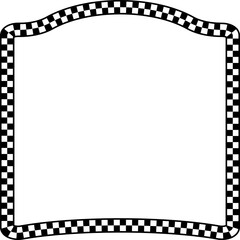 Square shape Check pattern checkered vector vintage frames retro badge banners decorative frame elements art frames picture frames ornamental framing decoration ornamental silhouette black 