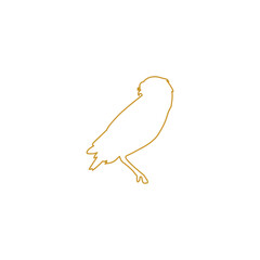 Gold Outline Birds Vector