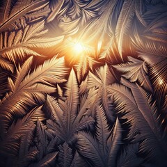 Sunrise Frost - Winter Morning on Window Pane