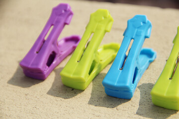 Naklejka premium Cloths Hanging clip layout.