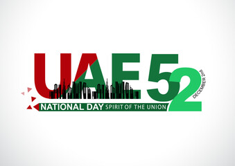 happy national day UAE.2nd  November background. abstract  vector illustration design - obrazy, fototapety, plakaty