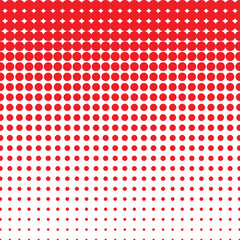 abstract geometric red vertical halftone dot pattern.