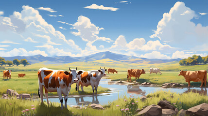 cows in a meadow
