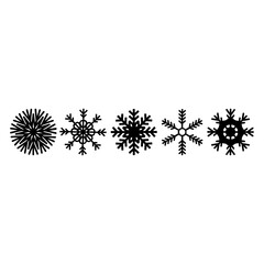 Isolated Snowflake Set