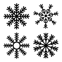 Isolated Set Of Snowflakes