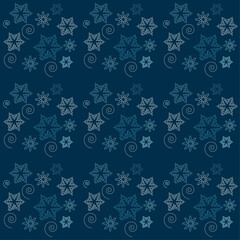 seamless pattern with snowflakes
