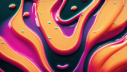 Wave fluid abstract background. Swirl flow liquid lines. Gel texture. - obrazy, fototapety, plakaty
