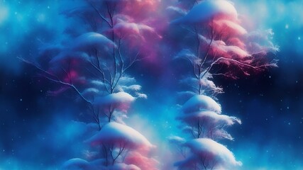 abstract background with snow