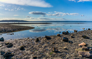 Shoreline Clouds Reflection