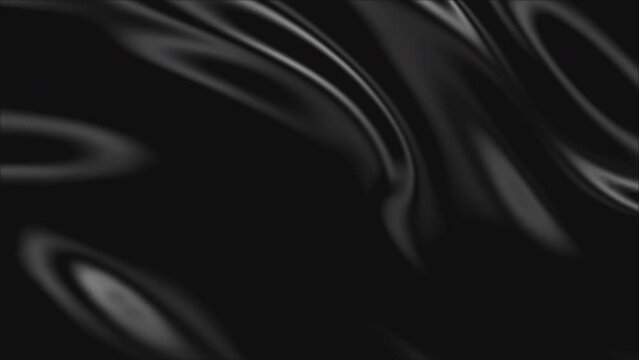 Luxury drapery slow ripple black satin silk