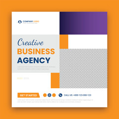 Digital marketing and corporate social media post template or Web banner