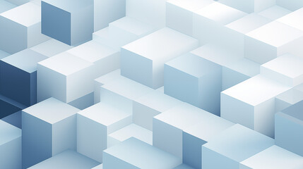 3D Puzzle Style Background: Minimalist Isometric Cubes in a Clean and Modern Design