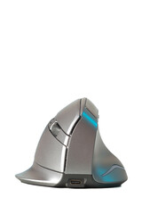 Fototapeta premium Isolated vertical mouse. Concept of body health. Office syndrome concept. Carpal Tunnel Syndrome