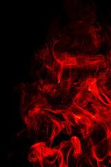 red Smoke Cigarette in Dark Background