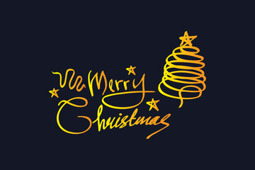 Merry Christmas. Typography. Text design lettering vector.