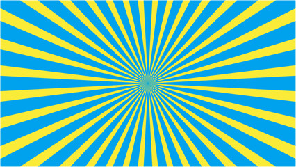 Obraz premium Popular yellow ray starburst vector background recolorable. For television, video, phone. 