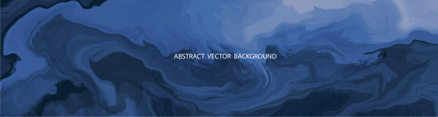 Blue Abstract Vector Background with Multicolor Fluid Blend Art with Paint Texture with Gradient.